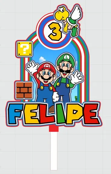 Topo de Bolo Super Mario