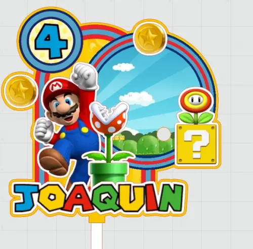 Topo de Bolo Super Mario
