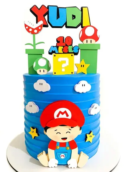 Topo de Bolo Super Mario