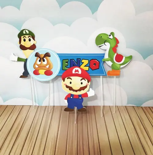 Topo de Bolo Super Mario