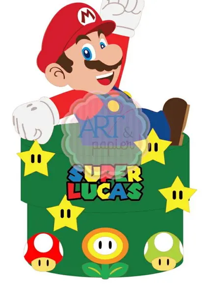 Topo de Bolo Super Mario