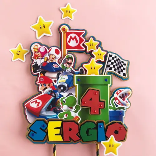 Topo de Bolo Super Mario Kart