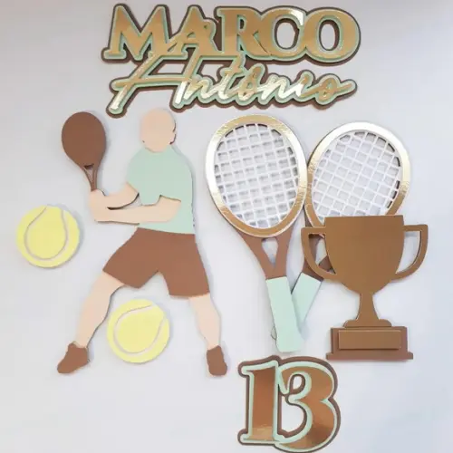 Topo de Bolo Tenis