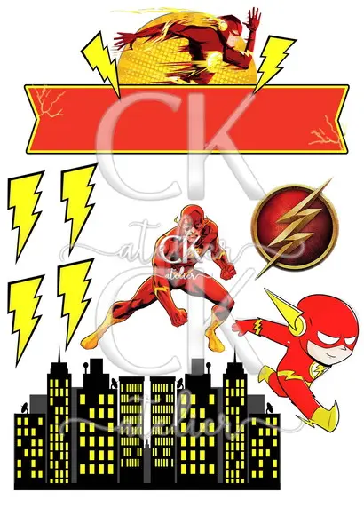 Topo de Bolo The Flash