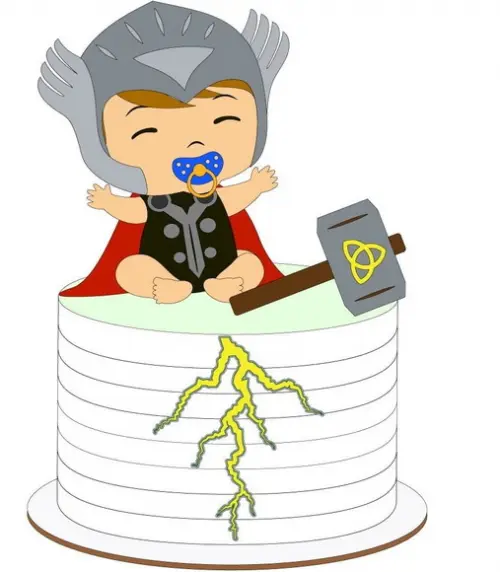 Topo de Bolo Thor Baby