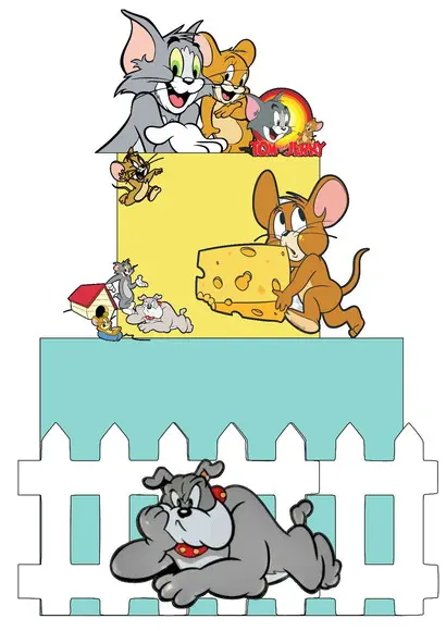 Topo de Bolo Tom e Jerry