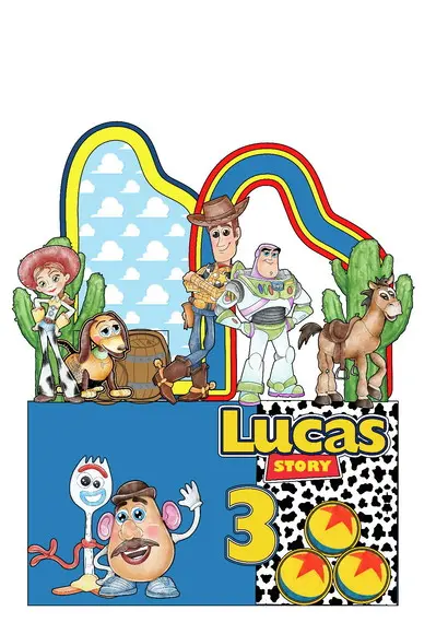 Topo de Bolo Toy Story