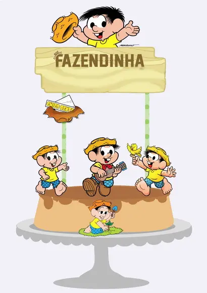 Topo De Bolo Turma Da Monica