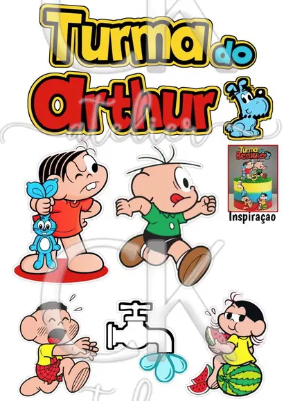 Topo de Bolo Turma da Monica