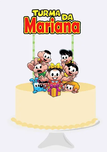 Topo De Bolo Turma Da Monica