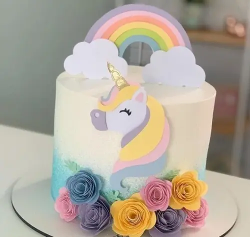 Topo de Bolo Unicornio