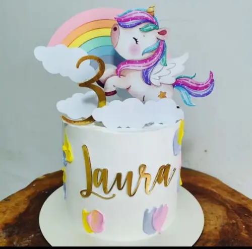 Topo de Bolo Unicornio