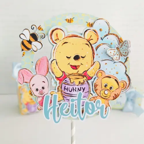 Topo de Bolo Ursinho Pooh