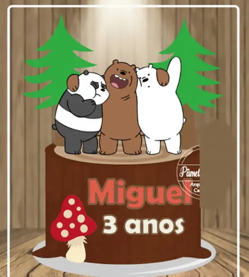 Topo De Bolo Urso Sem Curso