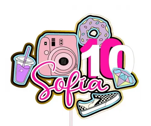 Topo de Bolo Vsco Girl