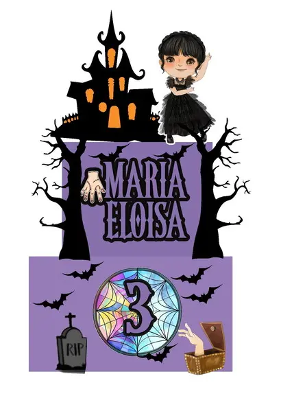 Topo de Bolo Wandinha