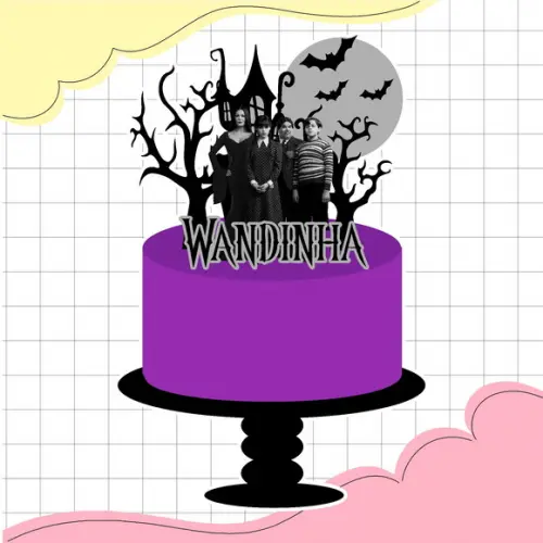 Topo de Bolo Wandinha
