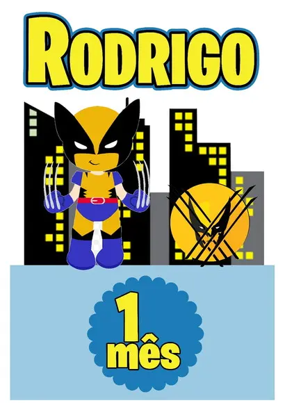 Topo de Bolo Wolverine