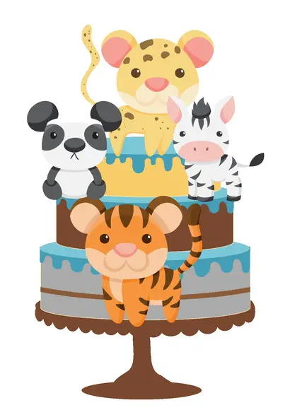 Topo de Bolo Zoo