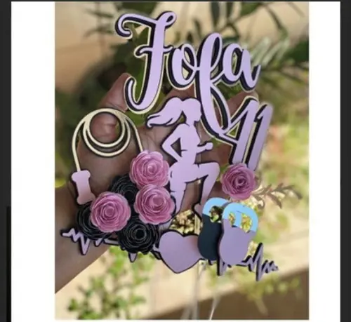 Topo de Bolo Academia