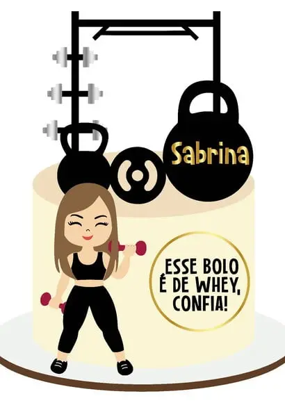 Topo de Bolo Academia