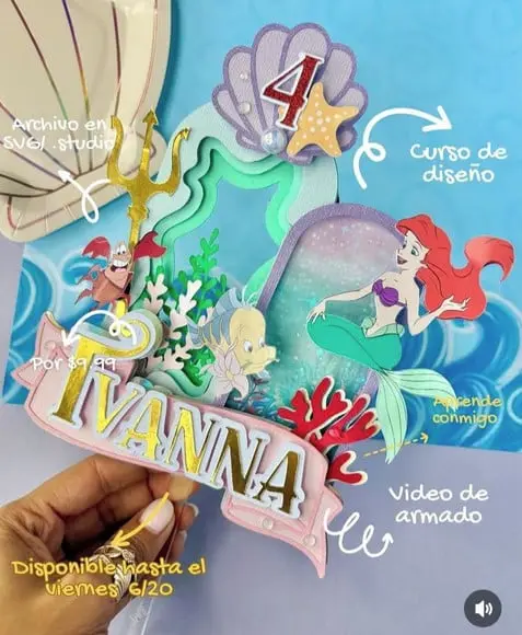 Topo de Bolo Ariel