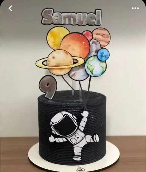 Topo de Bolo Astronauta