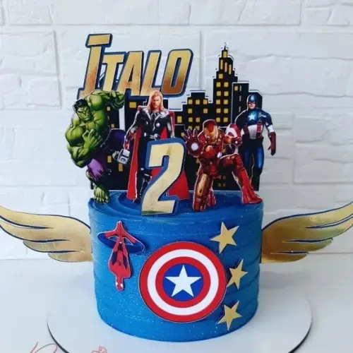 Topo de Bolo Avengers