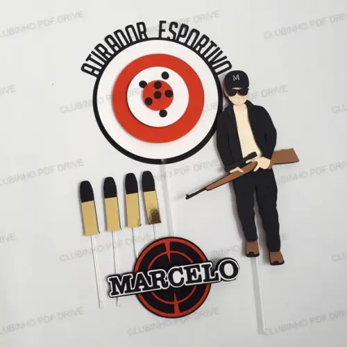 Topo de Bolo Atirador