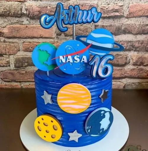Topo de Bolo Astronauta