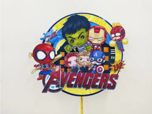 Topo de Bolo Avengers