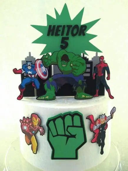 Topo de Bolo Avengers
