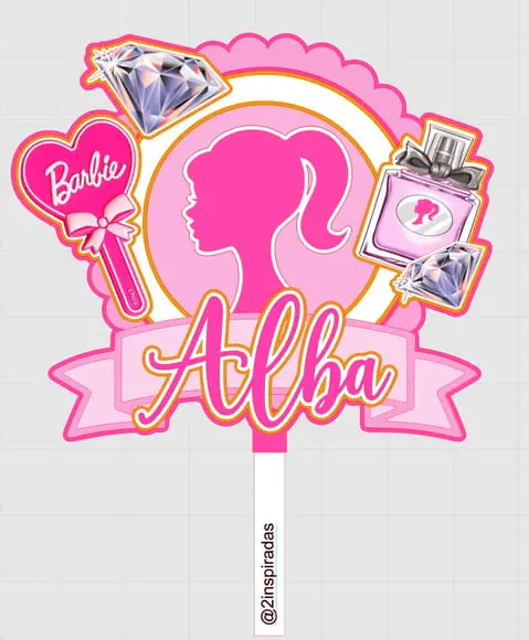 Topo de Bolo Barbie