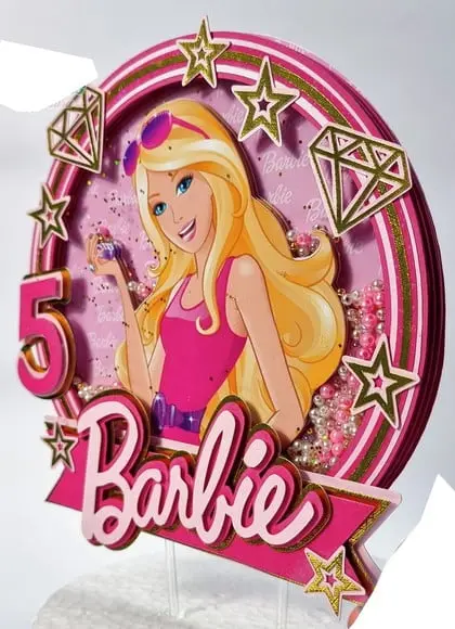 Topo de Bolo Barbie