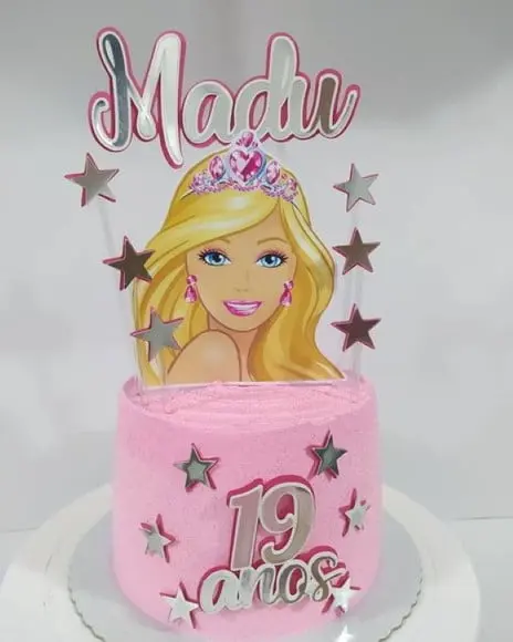 Topo de Bolo Barbie