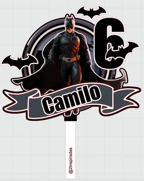 Topo de Bolo Batman