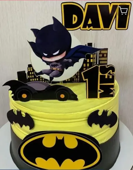 Topo de Bolo Batman