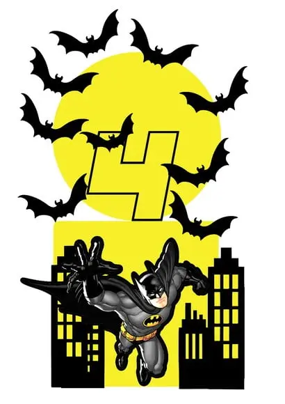 Topo de Bolo Batman