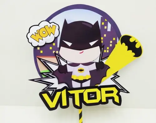 Topo de Bolo Batman