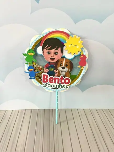 Topo de Bolo Bento e Totó