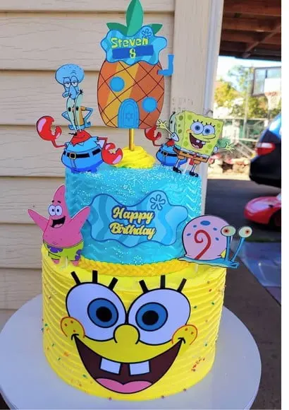 Topo de Bolo Bob Esponja