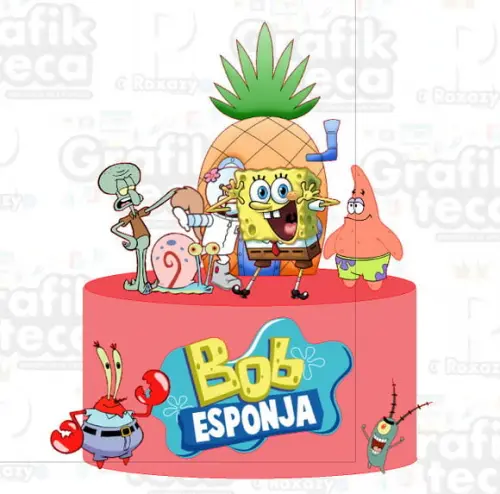 Topo de Bolo Bob Esponja
