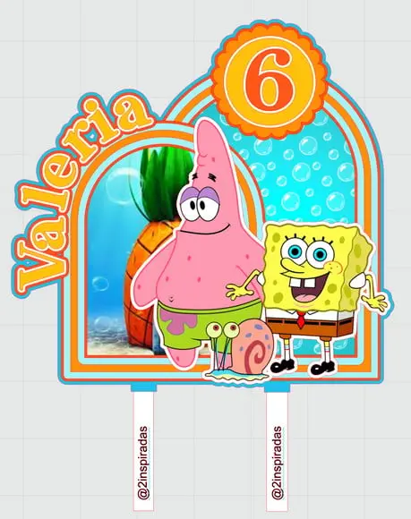 Topo de Bolo Bob Esponja