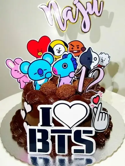 Topo de Bolo Bts