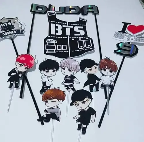Topo de Bolo Bts