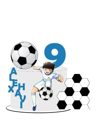 Topo de Bolo Capitão Tsubasa