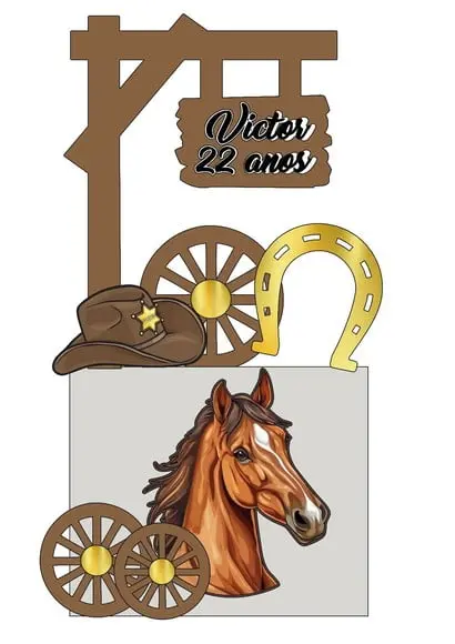 Topo de Bolo Cavalo