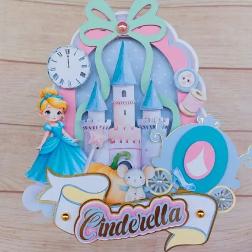 Topo de Bolo Cinderela
