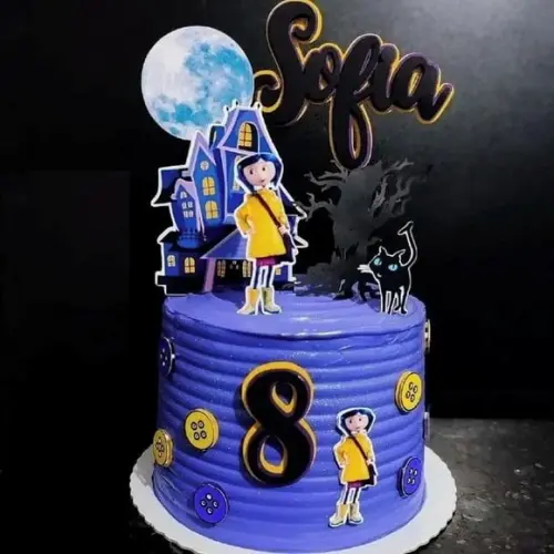 Topo de Bolo Coraline