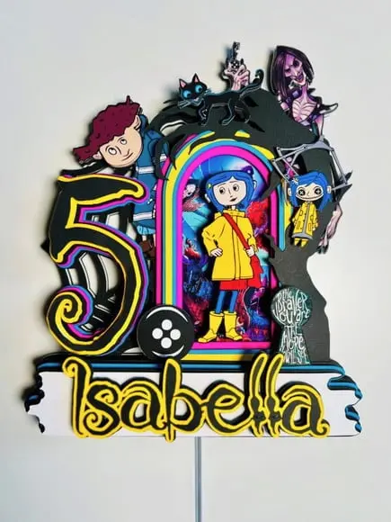 Topo de Bolo Coraline